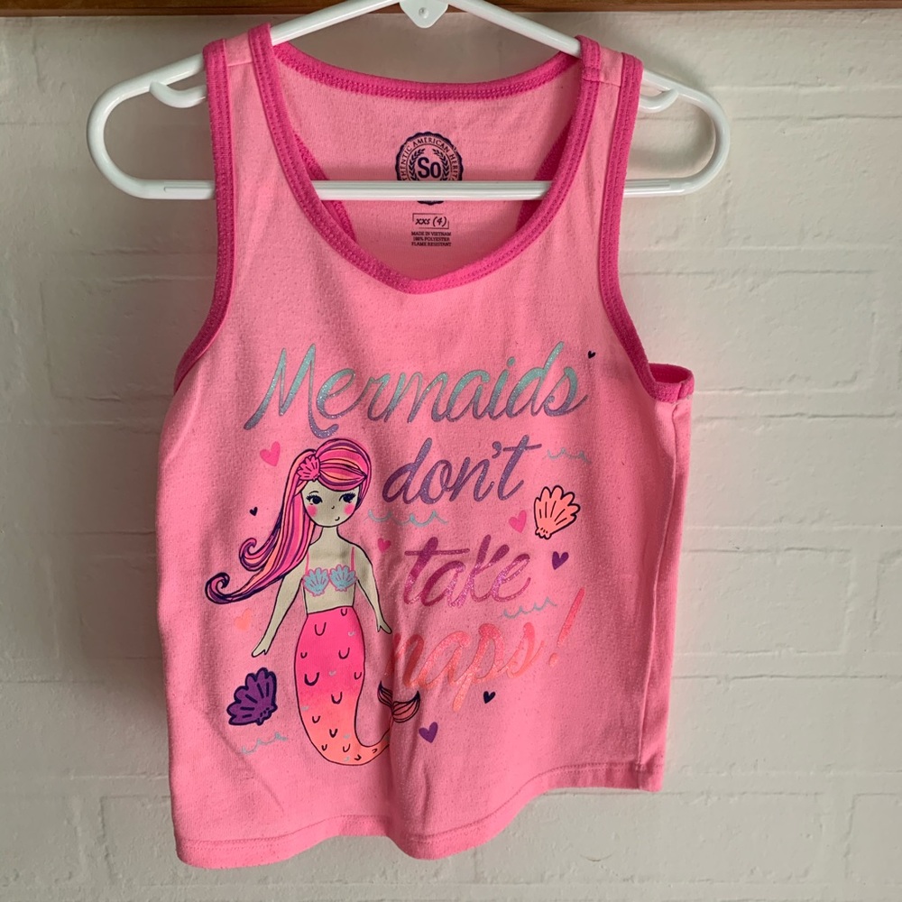 Pink Mermaids Don’t Take Naps! Racerback Tank
